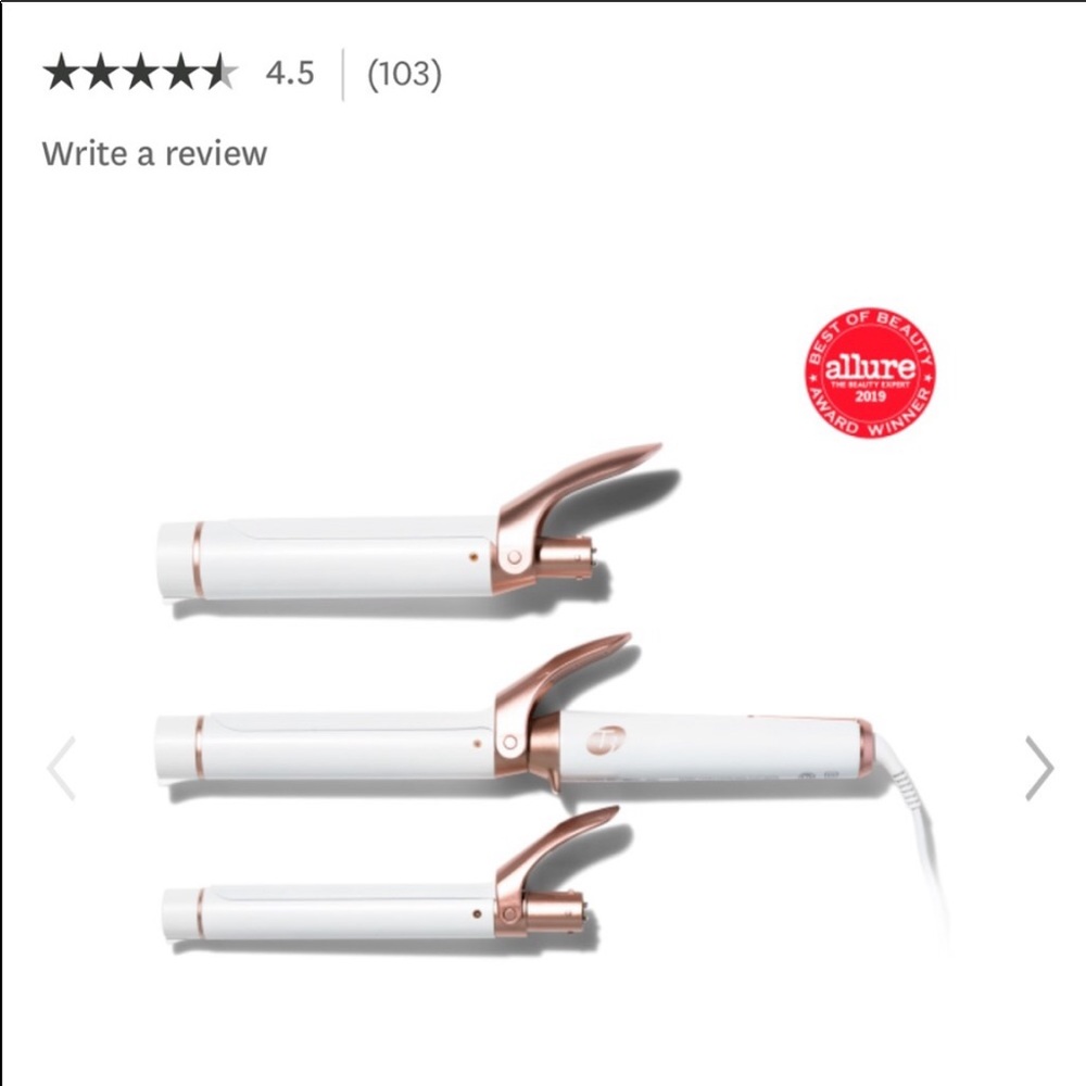 T3 twirl trio interchangeable curling iron w/clamp